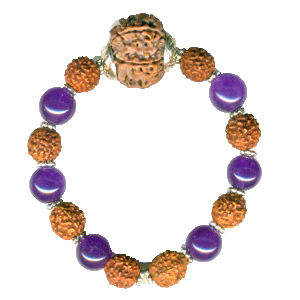 Rudraksha Amethyst Bracelet