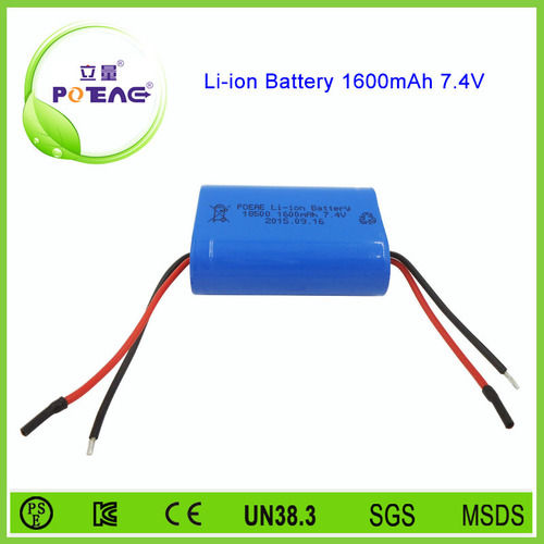 18500 7.4v 1600mah Li-Ion Battery Pack With 2S1P