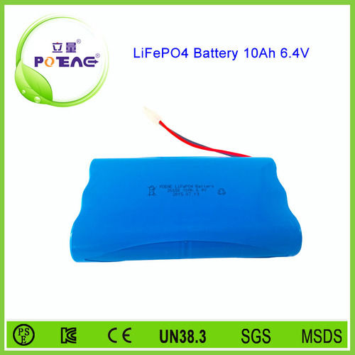  6.4V रिचार्जेबल Lifepo4 बैटरी 10Ah 
