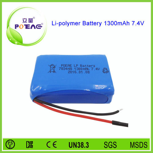 7.4V ली-पॉलिमर रिचार्जेबल बैटरी 1300mAh 