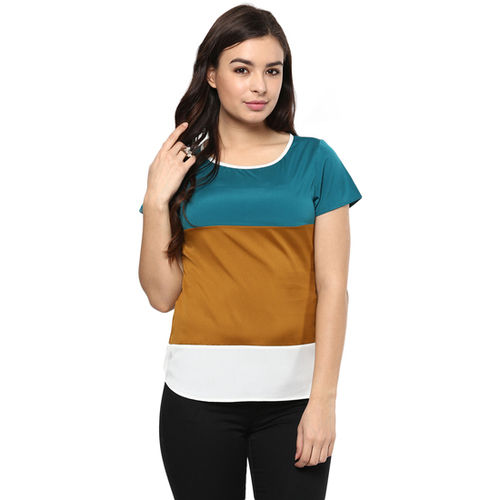 Multicolored Solid T Shirt