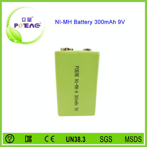  H 9V Ni-Mh बैटरी रिचार्जेबल 300mAh 