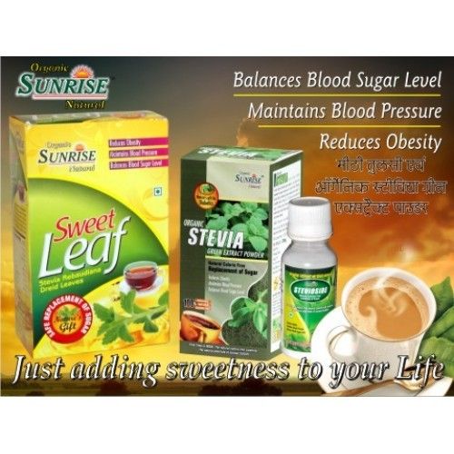 Organic Stevia Green Powder - 30-40 Times Sweeter than Sugar, Natural Zero Calorie Sweetener & Diabetic Aid