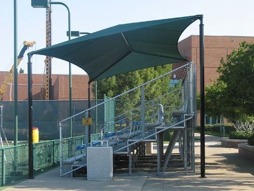 Green Fabricated Pvc Outdoor Shade Structures