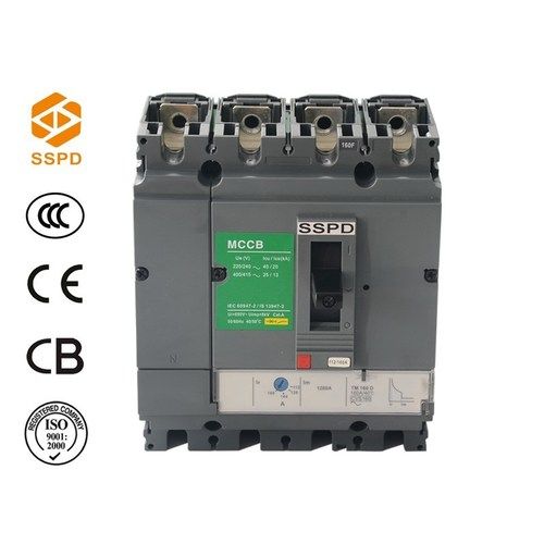 Grey Sspd Brand Electrical Moulded Case Type Cnsv 160Amp 4P Circuit Breaker