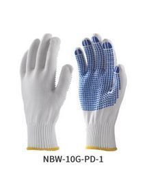 Nylon Knitted Seamless Gloves With Pvc Dots