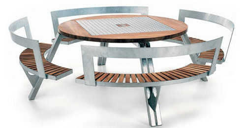 Restaurant Steel Round Table with Chair