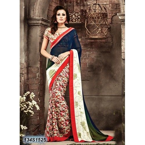 Light Green Art Silk Embroidery Saree