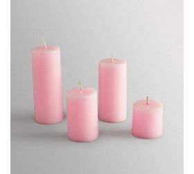 Pink Pillar Candle