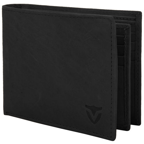 Valbone Men Genuine Leather Black Wallet (Vlbn-W103bk)
