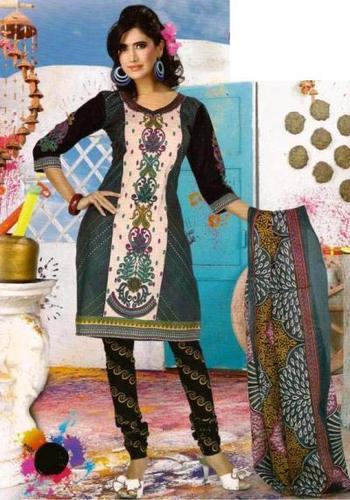 Designer Churidar Salwar And Printed Dupatta