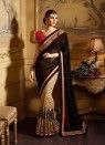 Embroidered Work Fancy Fabric Half N Half Saree