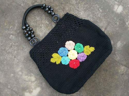 Forever Classy Black Crochet Bags