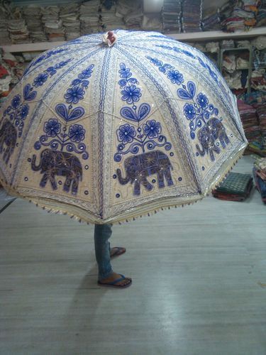 Embroidered Garden Umbrella