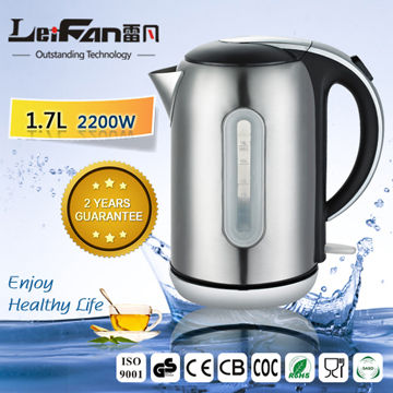 Water Gauge Stainless Steel Big Spout Electric Kettle