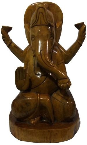 Wooden Ganesha Statue