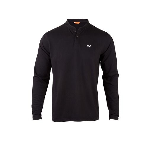 Steel Men'S Henley Tee Black