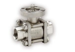 Full Bore Three Piece Casted Stainless Steel Ball Valve With Threaded Ends Or Butt Weld Pn 63 Port Size: Dn15-100