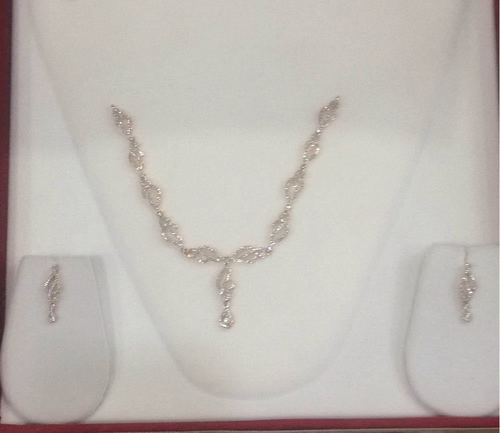 Unique And Designer Pure Diamonds Necklace Set