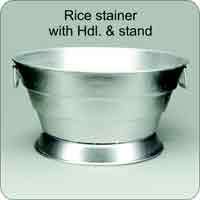 Aluminium Rice Stainer With Handle And Stand