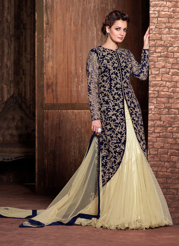 White Classy Designer Wedding Lehenga Choli with long sleeves and  Embroidery Bespoke -