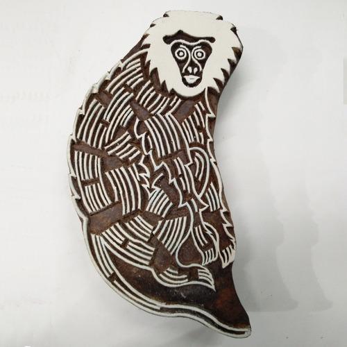 Monkey Design Wooden Printing Block