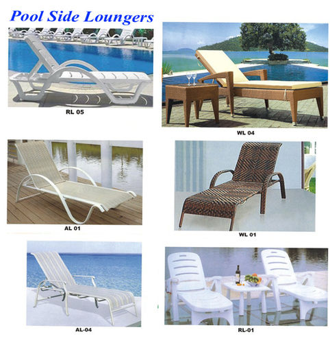 Pool Side Loungers - Durable Waterproof Fabric, Ergonomic Design for Ultimate Comfort