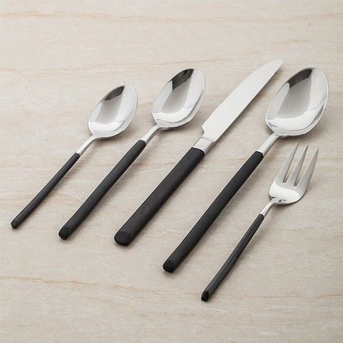 Mirror Polish Cutlery Tableware Flatware Knife Fork Spoon Teaspoon Set