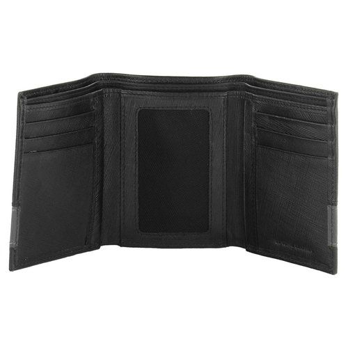 Black And Grey Leather Wallet For Men