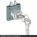 Multipurpose Shutter Lock with Dimple Keys