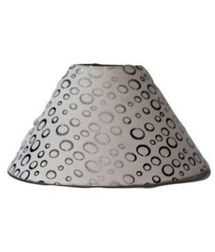 AC Lampshade Tapered White With Silver Rings