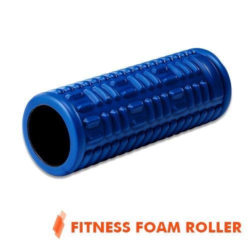 Black Fitness Foam Roller Blue