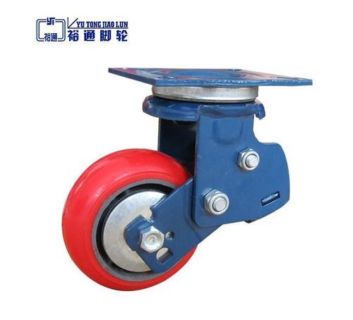 Double Spring PU Damping Rubber Shock Absorption Castor