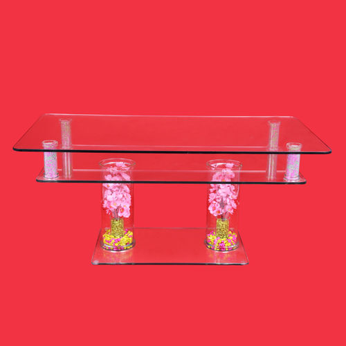 Lounge Table With Double Top Glasses