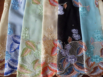 Polyester Printed Voile Fabric Scarf