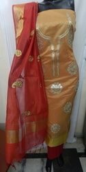 Trendy Banarasi Silk Gota Patti Suit