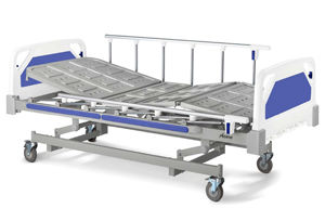 Manual Bed with Folding Safety Rails