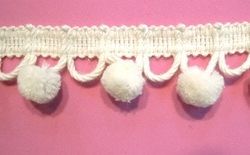 White Pom Pom Fringe D