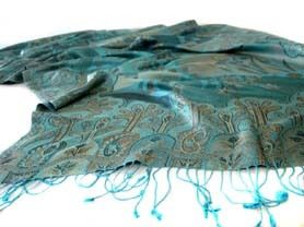 Blue Silk Shawls