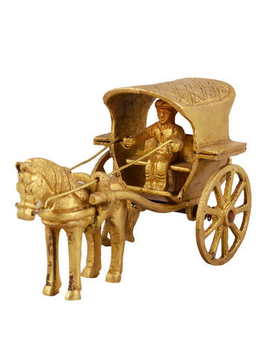 Brass Handicraft Horse Cart