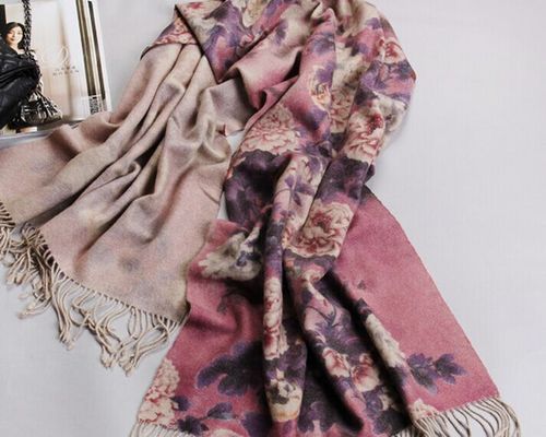 Winter Double Side Cashmere Print Scarf Shawl
