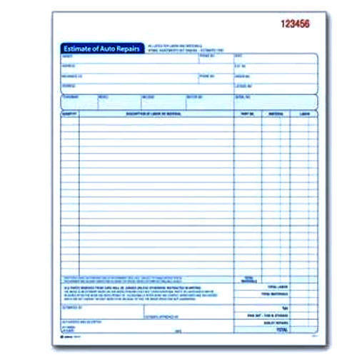 Custom Estimate Book