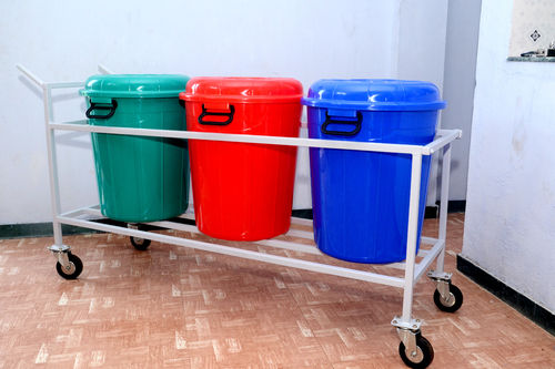 Mild Steel Waste Segregation Trolley