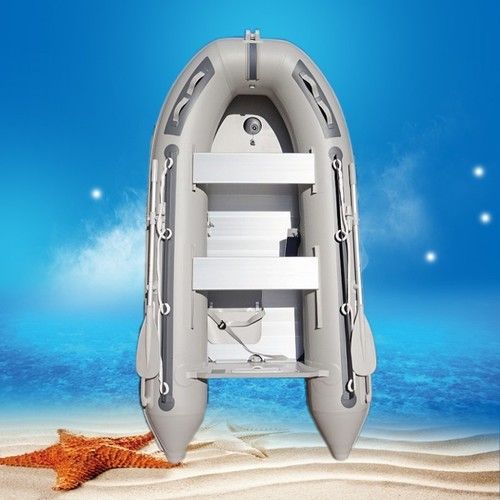 Light Grey PVC Inflatable Fishing Boat