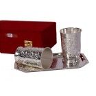 Pepsi Silver Plated Glass Set with Tray