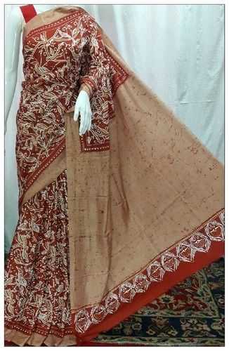 Designer Hand Batik Bangalore Silk Saree