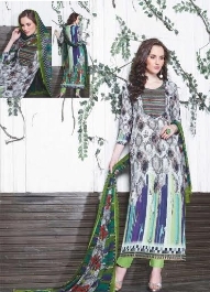 Multicolored Printed With Embroidered Yoke Salwar Suit