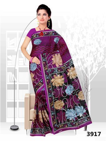 Designer Printed Saree (3917)