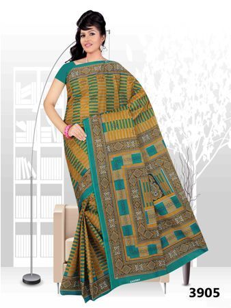 Party Wear Cotton Printed Saree