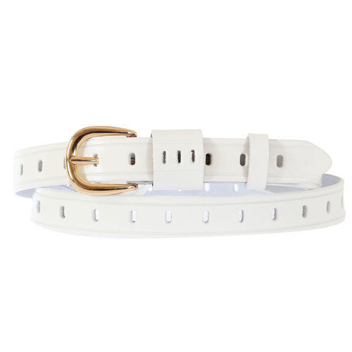 Schmick White Leather Belt For Women